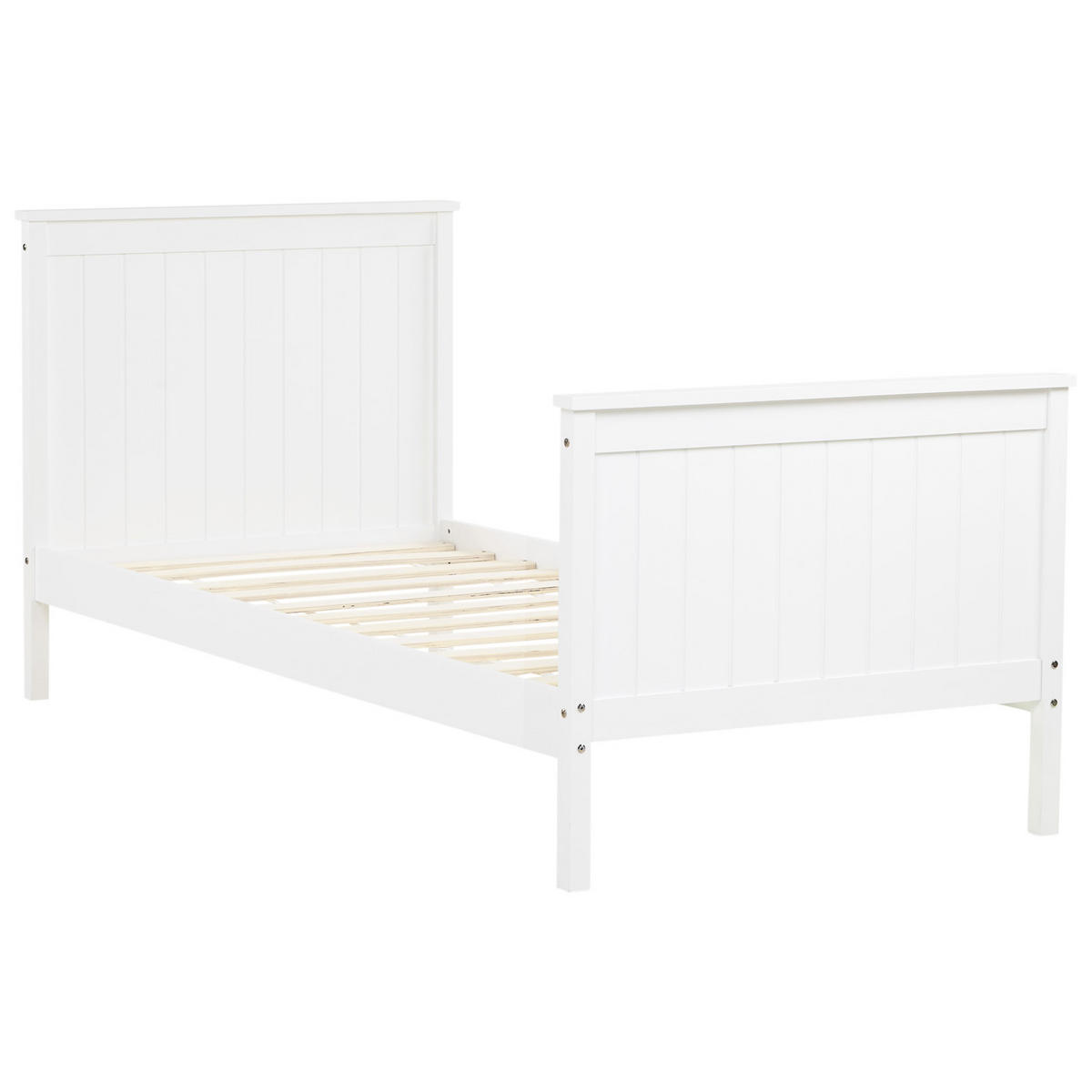 HOLZBETT Kinderbett 90/200 cm weiß - Weiß, Holz (98/97/208cm) - Homestyle4u