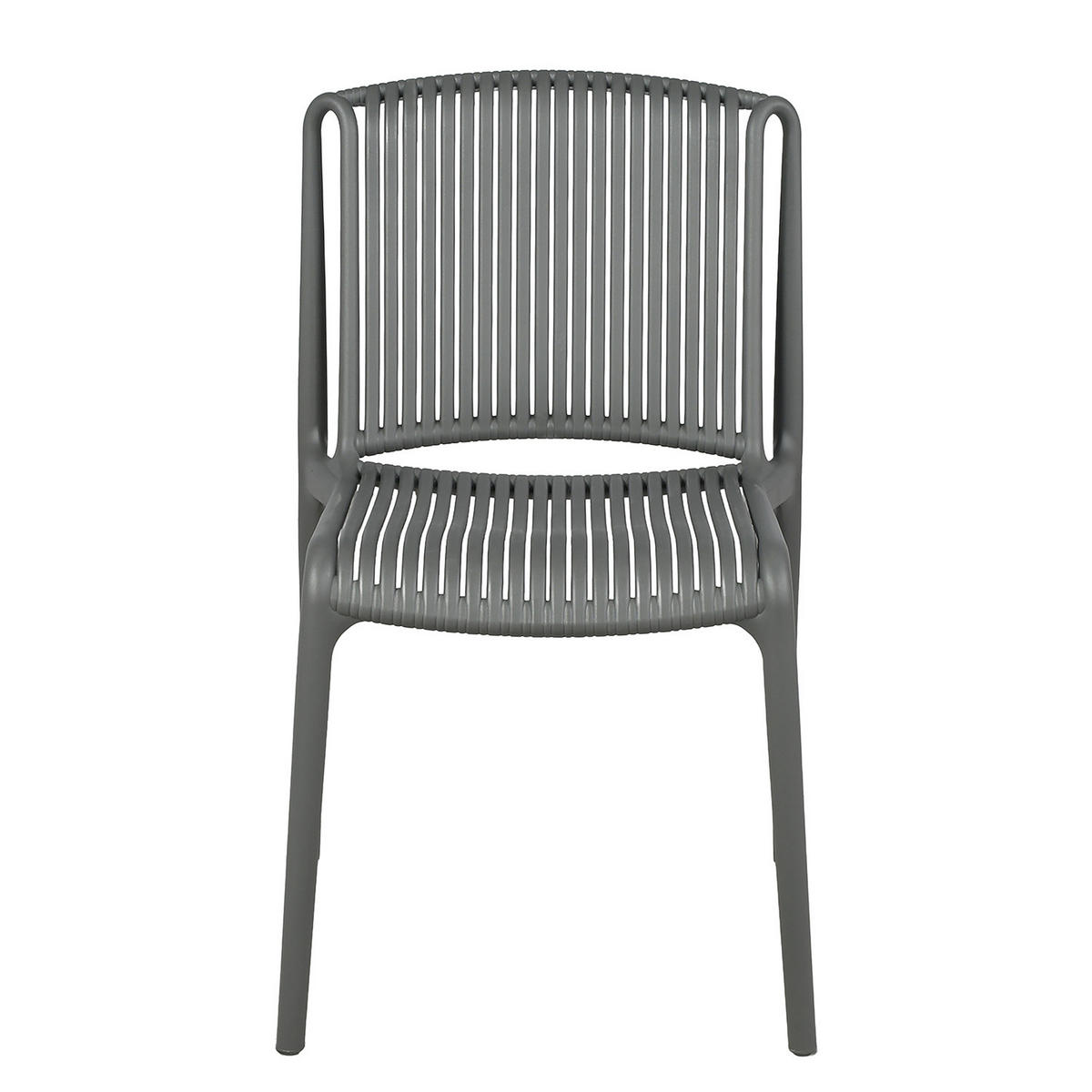 GARTENSTUHL - 2er-Set - Polypropylen - Anthrazit, Kunststoff (53/83/56cm) - home24