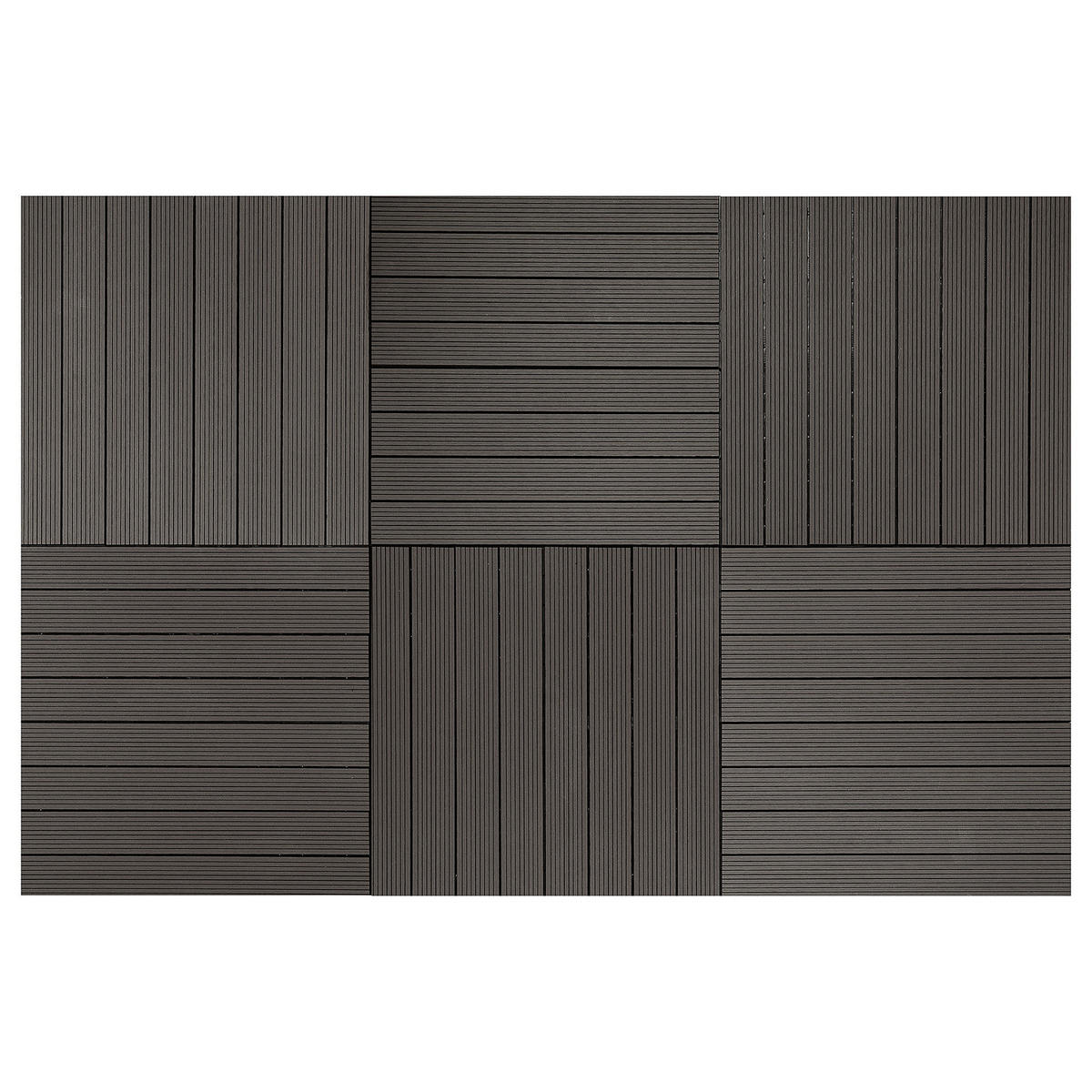 TERRASSENFLIESE - 12er-Set - Grau, Kunststoff (60/30/2cm) - home24