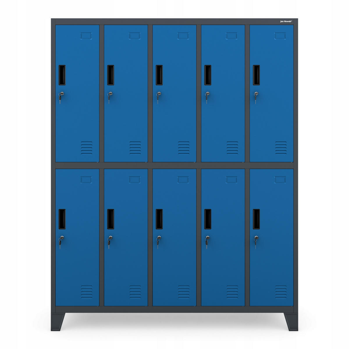 SCHLIESSFACHSCHRANK Bartek - Blau, Metall (136/172/45cm) - Jan Nowak