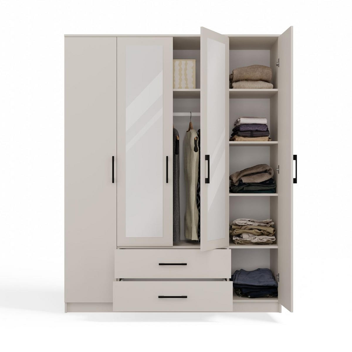 SKRIŇA NA OBLECENIE - kašmírová, kompozitné drevo (160/205/52cm) - RAUMHIRSCH FURNITURE