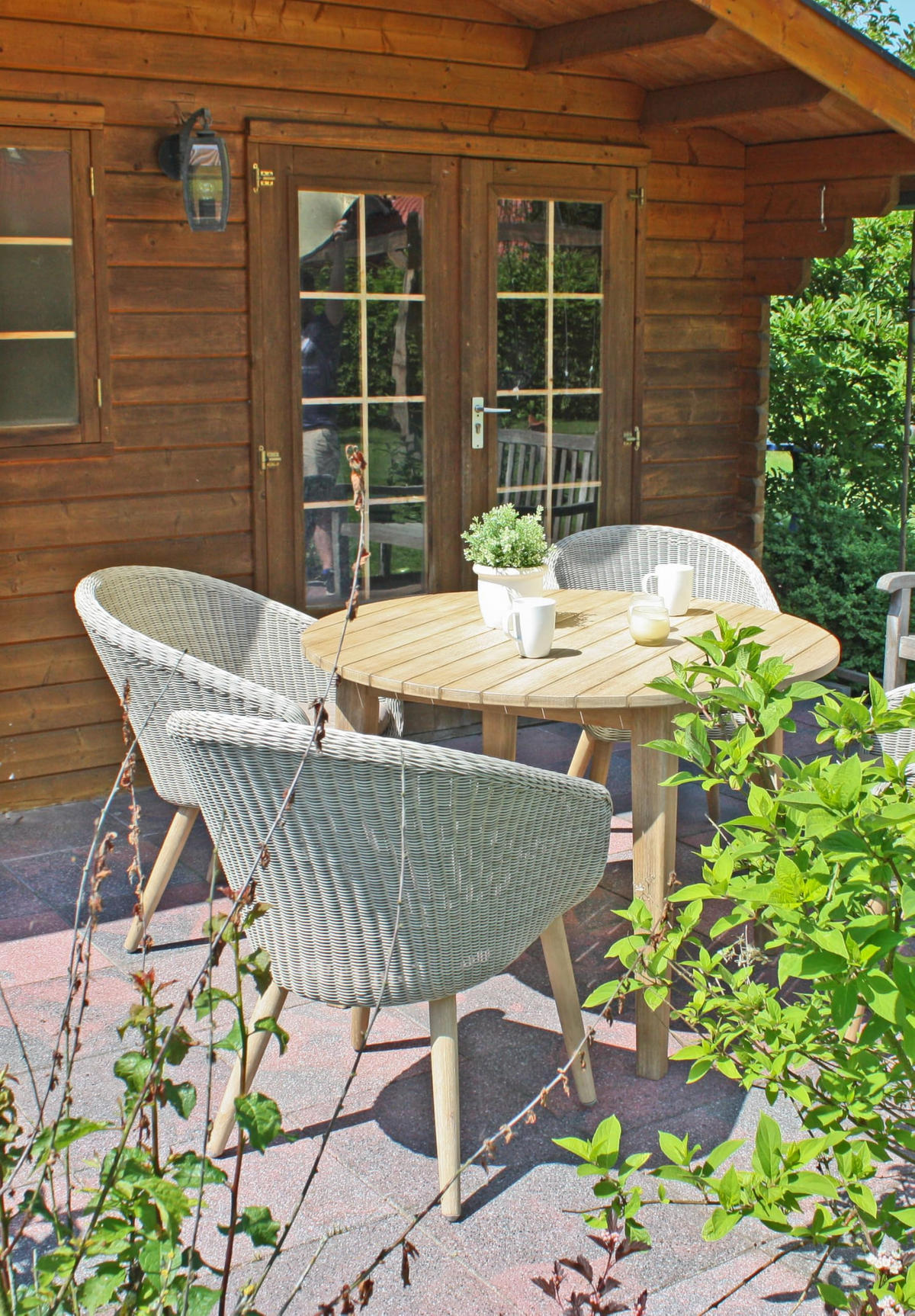 GARTEN-SITZGRUPPE Varna 5-teilig Gartenmöbel-Set - Braun, Holz - DELUKE