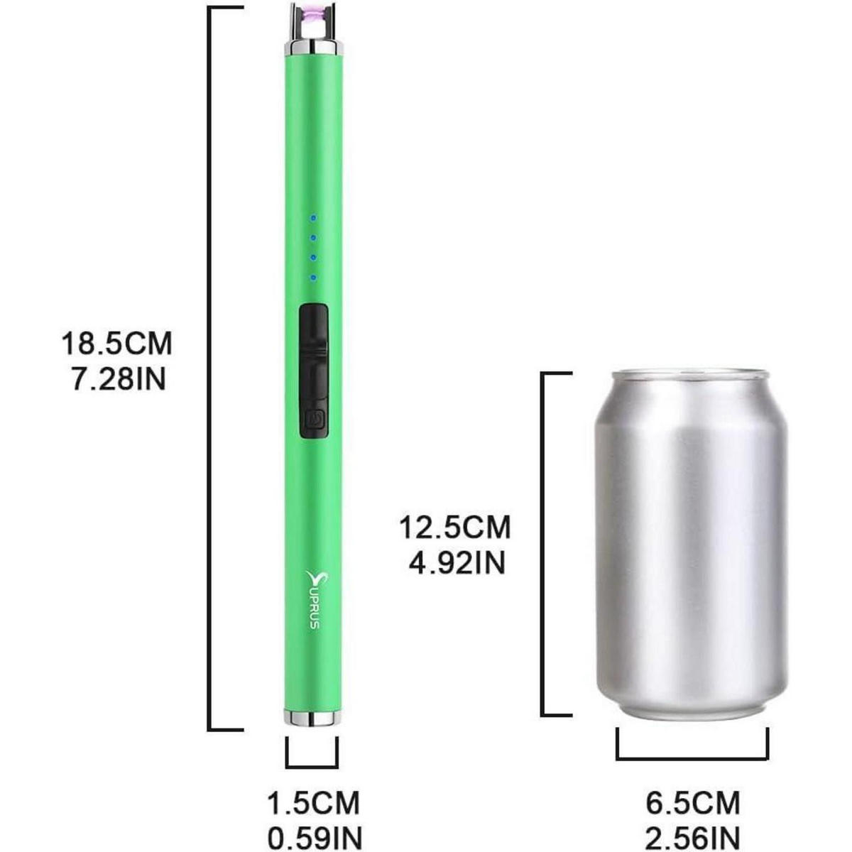 STABFEUERZEUG Plasma USB Aufladbar Grün - Hellgrün, Kunststoff (4/1.9/17.8cm)