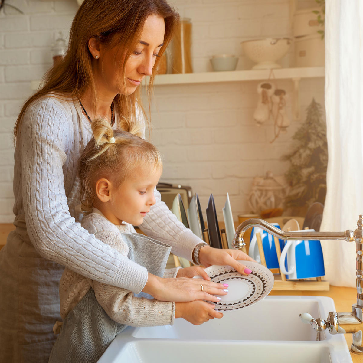 TELLERSTÄNDER Bambus - Hellbraun, Holz (12.5/12/40cm) - Relaxdays