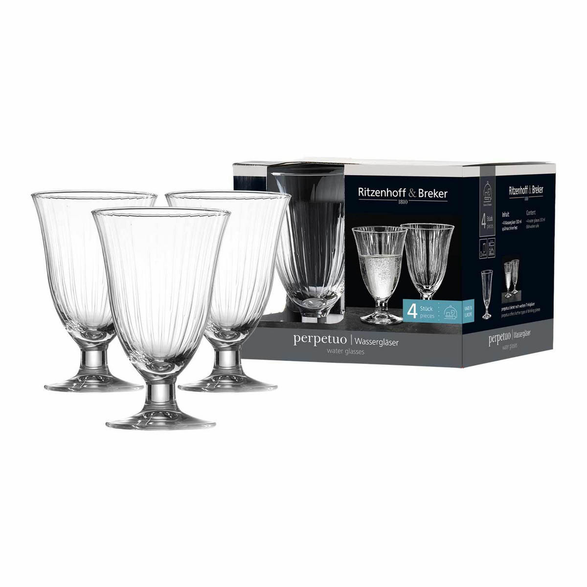 WASSERGLÄSER Perpetuo transparent 330 ml 4er Set - Transparent, Glas (0.33L) - Ritzenhoff Breker