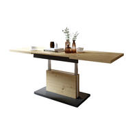 COUCHTISCH rechteckig Eiche Artisan - Anthrazit höhenverstellbar ausziehbar - Anthrazit/Eiche Artisan, Holzwerkstoff (70/120/56cm) - designimpex