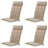 GARTENSTUHLKISSEN Joah 120/50 cm 4er-Set - Rot, Textil (50/8/120cm) - Madison