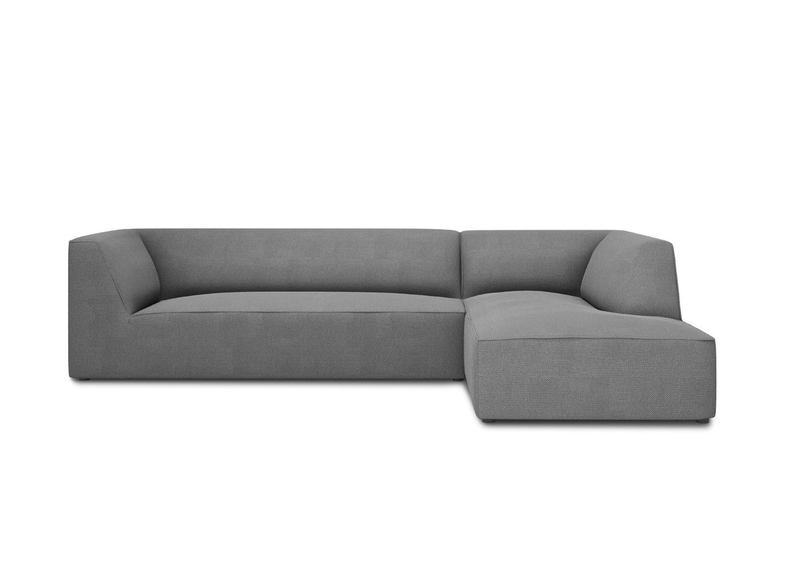 ECKSOFA rechts Ruby aus strukturiertem Stoff grau 4 Sitzplätze - Grau, Textil (180/273cm) - Micadoni