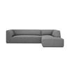 ECKSOFA rechts Ruby aus strukturiertem Stoff grau 4 Sitzplätze - Grau, Textil (180/273cm) - Micadoni