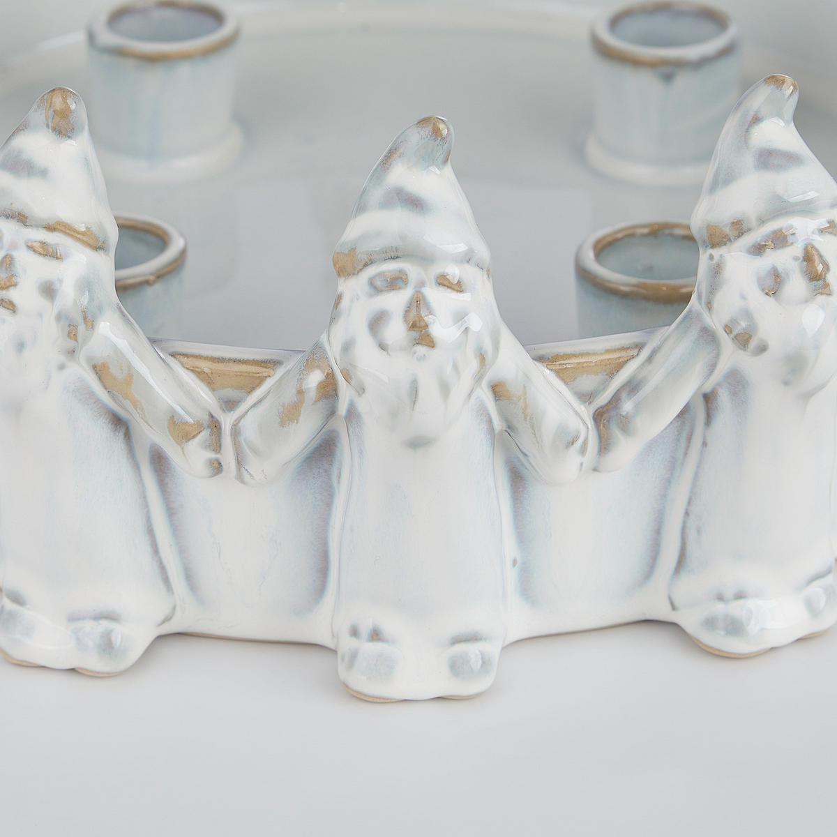 ADVENTSKRANZ Wichtel Advent - Weiß, Keramik (10cm) - Butlers