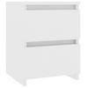 NACHTTISCH mit 2 Schubladen 30/30/40 cm aus Holzwerkstoff in Weiß - Weiß, Holz (30/40/30cm) - vidaXL