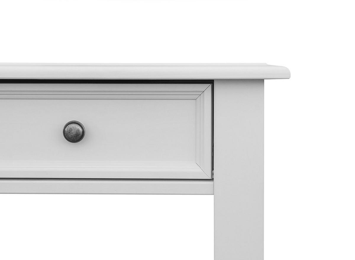 SCHMINKTISCH Belluno Elegante Kiefer weiß (RAL9010) lackiert 93 / 44 / 84cm - Weiß, Holz/Metall (44/93/84cm) - Feldmann-Wohnen