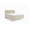 BOXSPRINGBETT Anmut 180x200 cm – Beige, mit Bettkasten und Kaltschaum-Topper - Beige, Textil (180/200cm)
