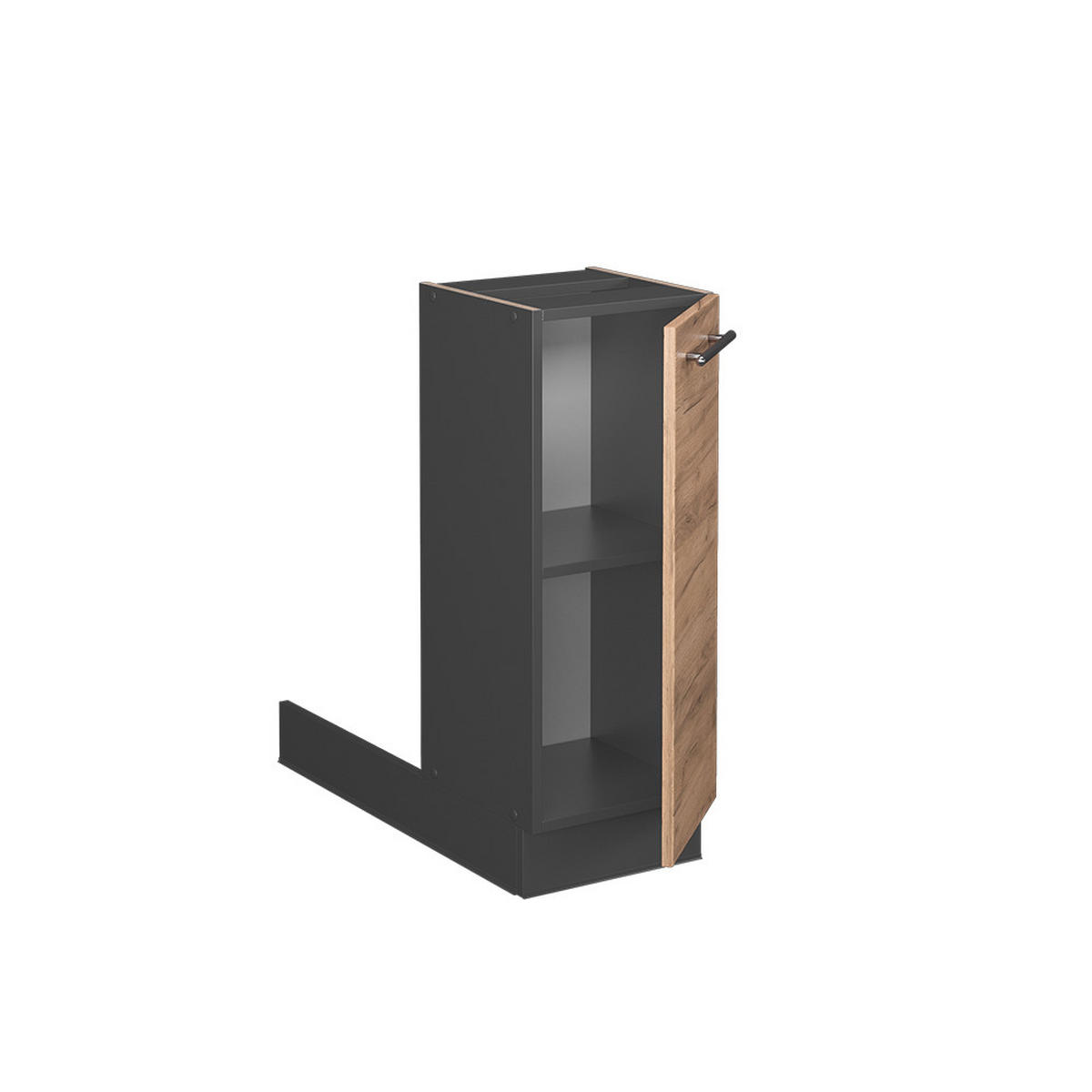 KÜCHENINSEL Fame-Line Goldkraft Eiche 30 cm ohne AP - Honigeiche/Anthrazit, Holzwerkstoff (30/82/70cm) - Vicco