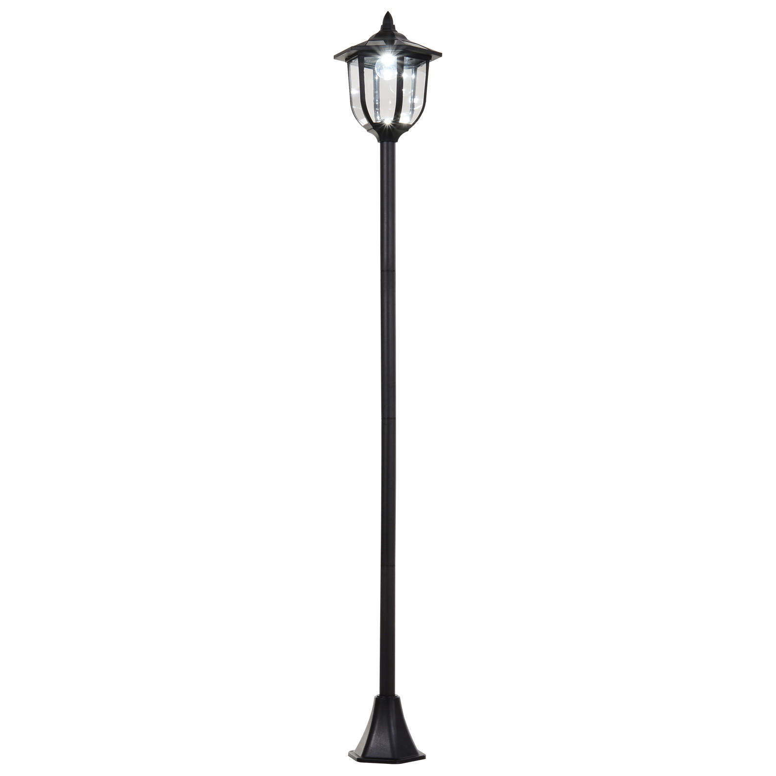 Outsunny ZAHRADNÍ LAMPION, černý, ABS (plast), nerezová ocel