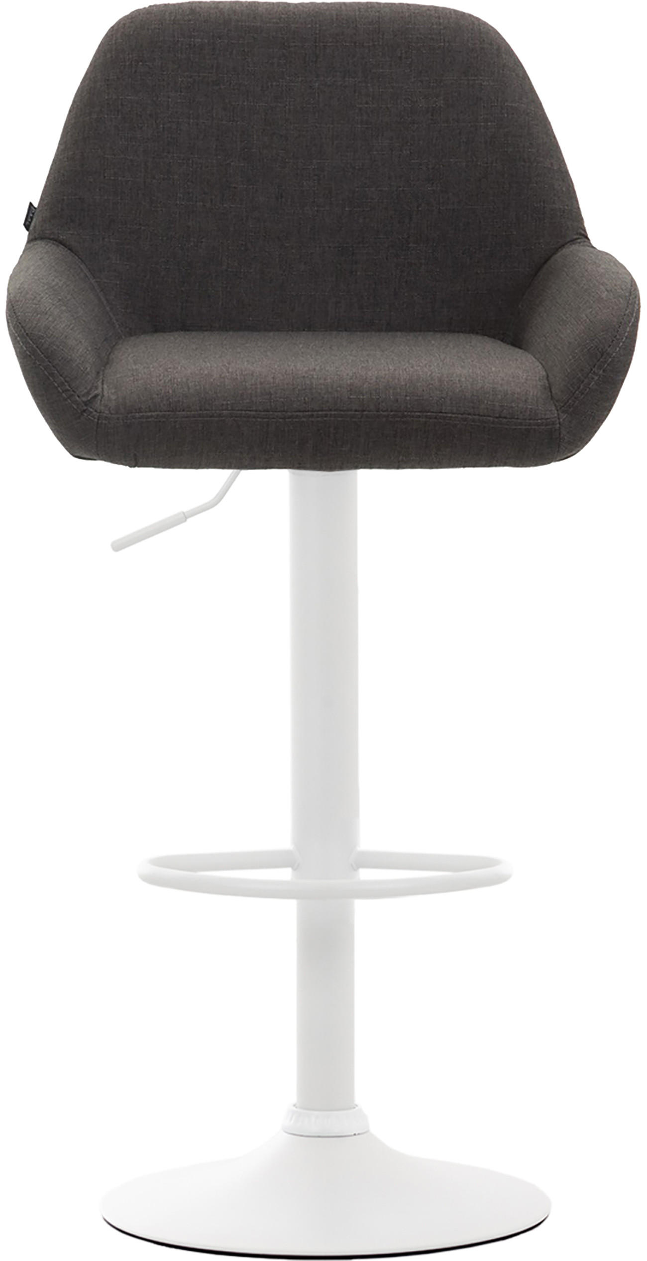 BARHOCKER Stoff dunkelgrau - Dunkelgrau/Weiß, Textil/Metall (51/89/52cm) - CLP