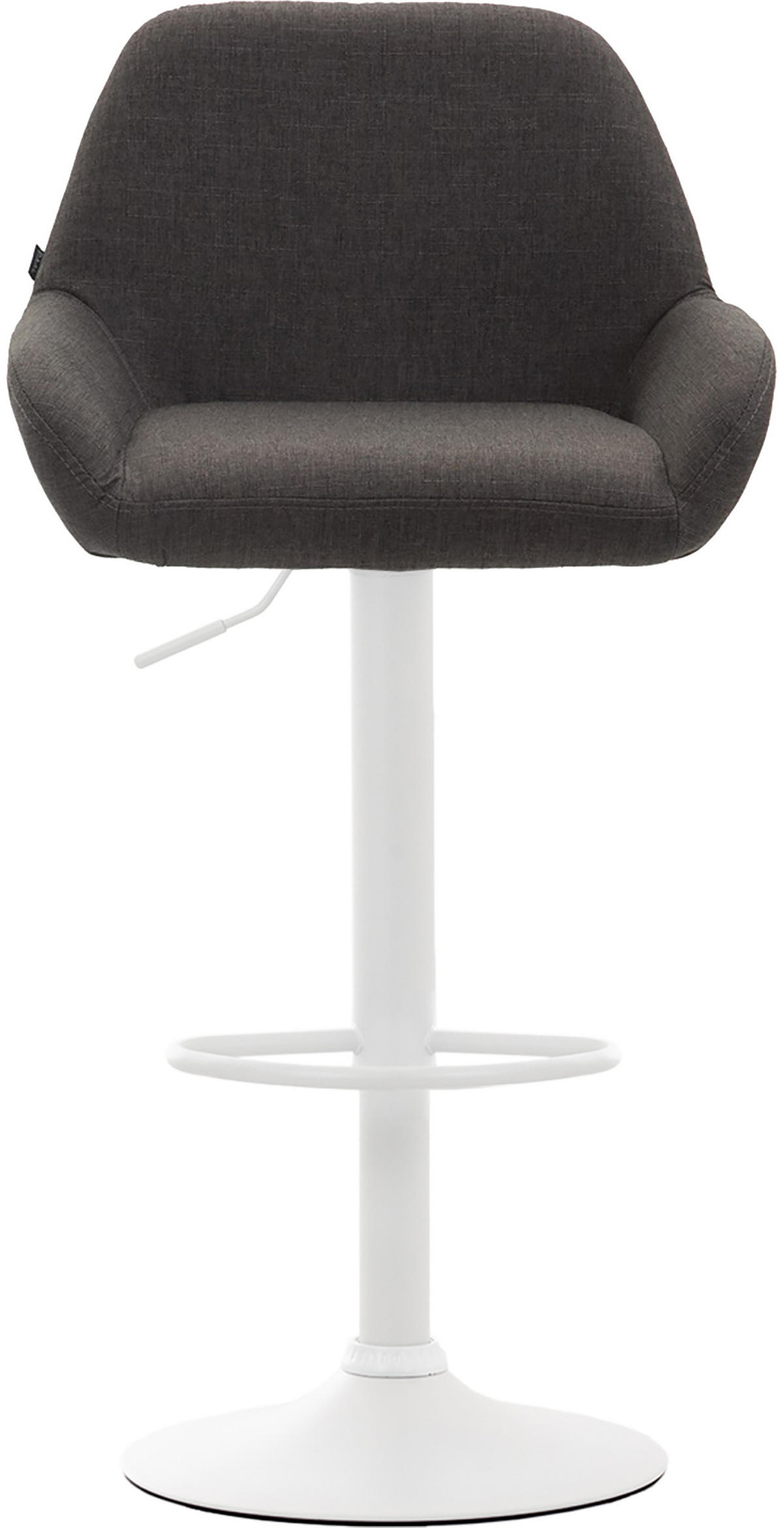 BARHOCKER 2er Set Stoff dunkelgrau - Dunkelgrau/Weiß, Textil/Metall (51/89/52cm) - CLP