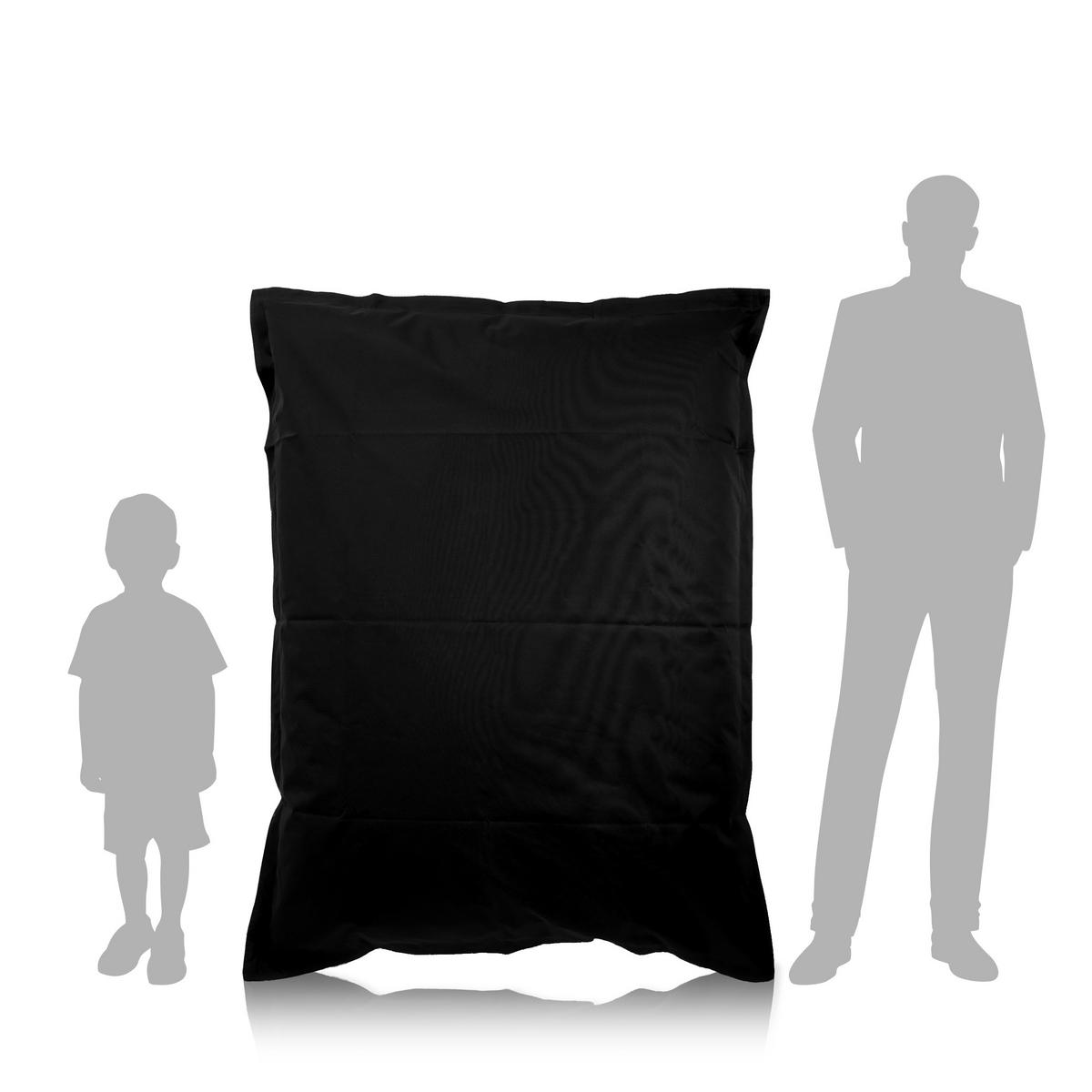SITZSACK XXL 2er Set "Square" + "BeBi" - Schwarz, Textil (140/25/180cm) - Green Bean