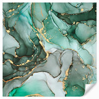 TAPETE - Gold - Marmor - Grün - Luxus - Marmoroptik - Grau - 200x220 cm - Grün, Papier (200/220cm) - OnlyWow