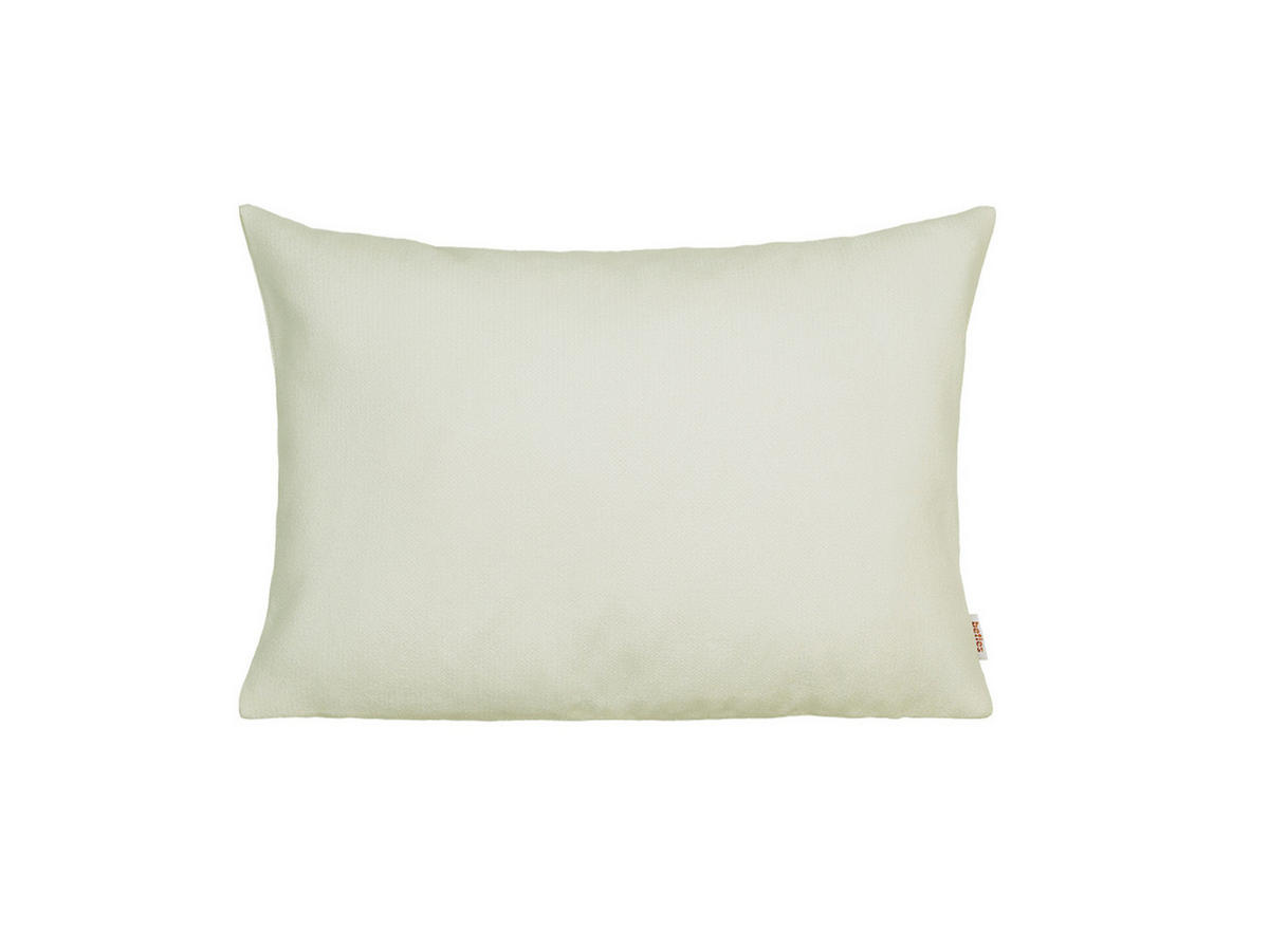 KISSENHÜLLE FarbTon Chenille-Haptik sahne-weiß 35/25 cm - Ecru, Textil (25/35cm) - beties Heimtextil