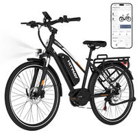 E-BIKE BKU1 Mittelmotor mit 150 km Maximalreichweite - Schwarz, Metall (80cm) - HITWAY