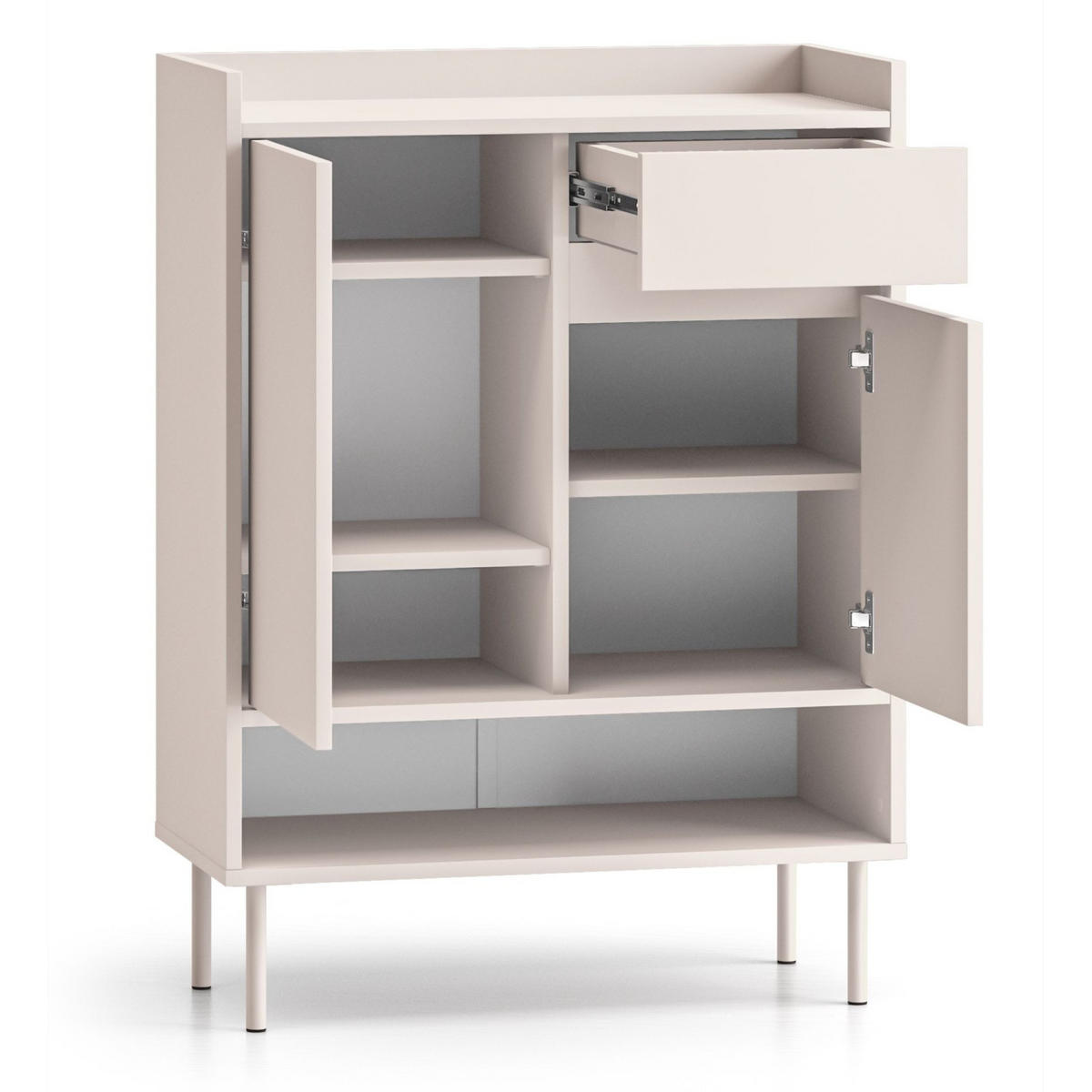 SCHUHSCHRANK Dioce Kaschmirgrau mit Schublade 70 cm - Taupe, Holz/Holzwerkstoff (69.8/95/33.3cm) - Selsey