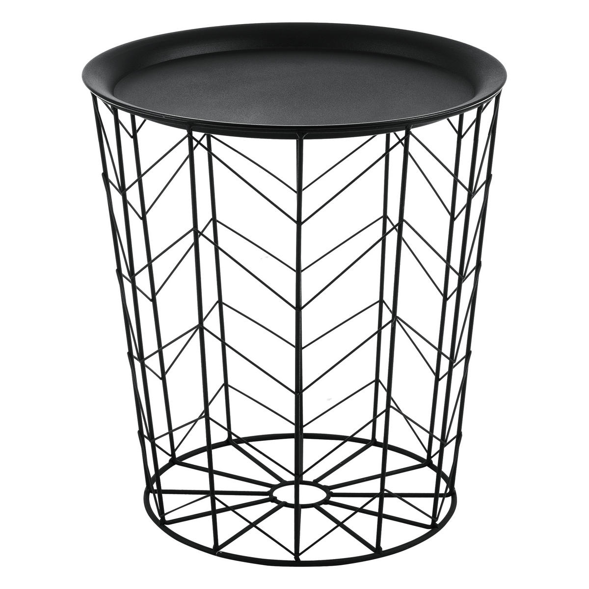 BEISTELLTISCHE Cerisey im 2er Set - Schwarz, Metall (40/40/45cm) - [en.casa]
