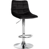 BARHOCKER James Samt chrom schwarz - Chromfarben/Schwarz, Textil/Metall (43/108.5/46.5cm) - TPFLiving