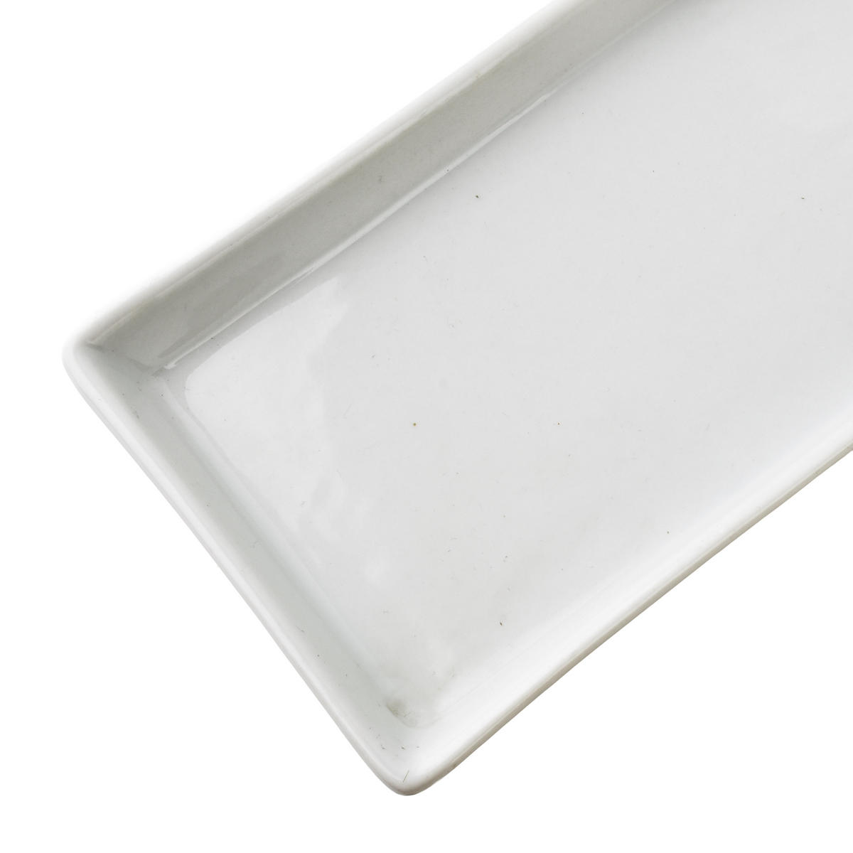 SERVIERPLATTE Basic weiß 34/10/2,5 cm Porzellan - Weiß, Keramik (10/2.5/34cm) - Mondex