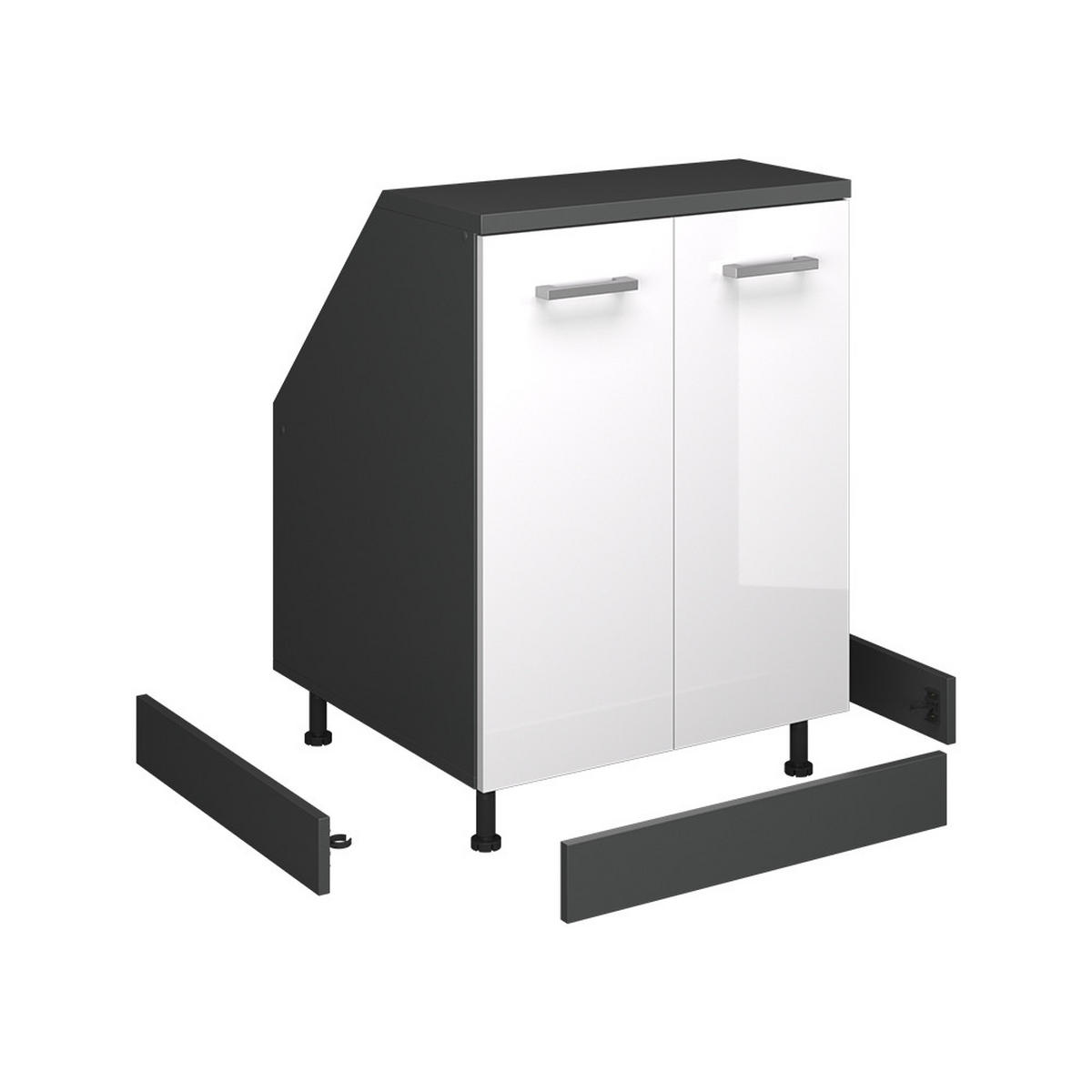 SOKLOVÝ PANEL R-Line, Antracit/Antracit, 56.3 cm Sada 2 kusů - antracitová, kompozitní dřevo (56.3/9.6/1.6cm) - Vicco