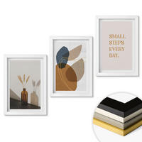 WANDBILDER 3er-Set - 20x30 cm Weißer Rahmen - Set abstrakter Formen - Weiß, Kunststoff (20/30cm) - ArtPrintCave