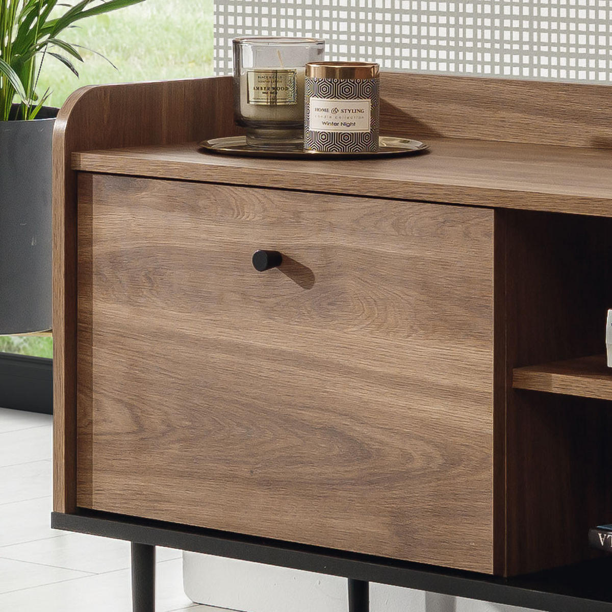 WOHNZIMMER-SET 2-TLG. Varedo-132 - Braun, Holzwerkstoff (205/90/45cm) - Lomado