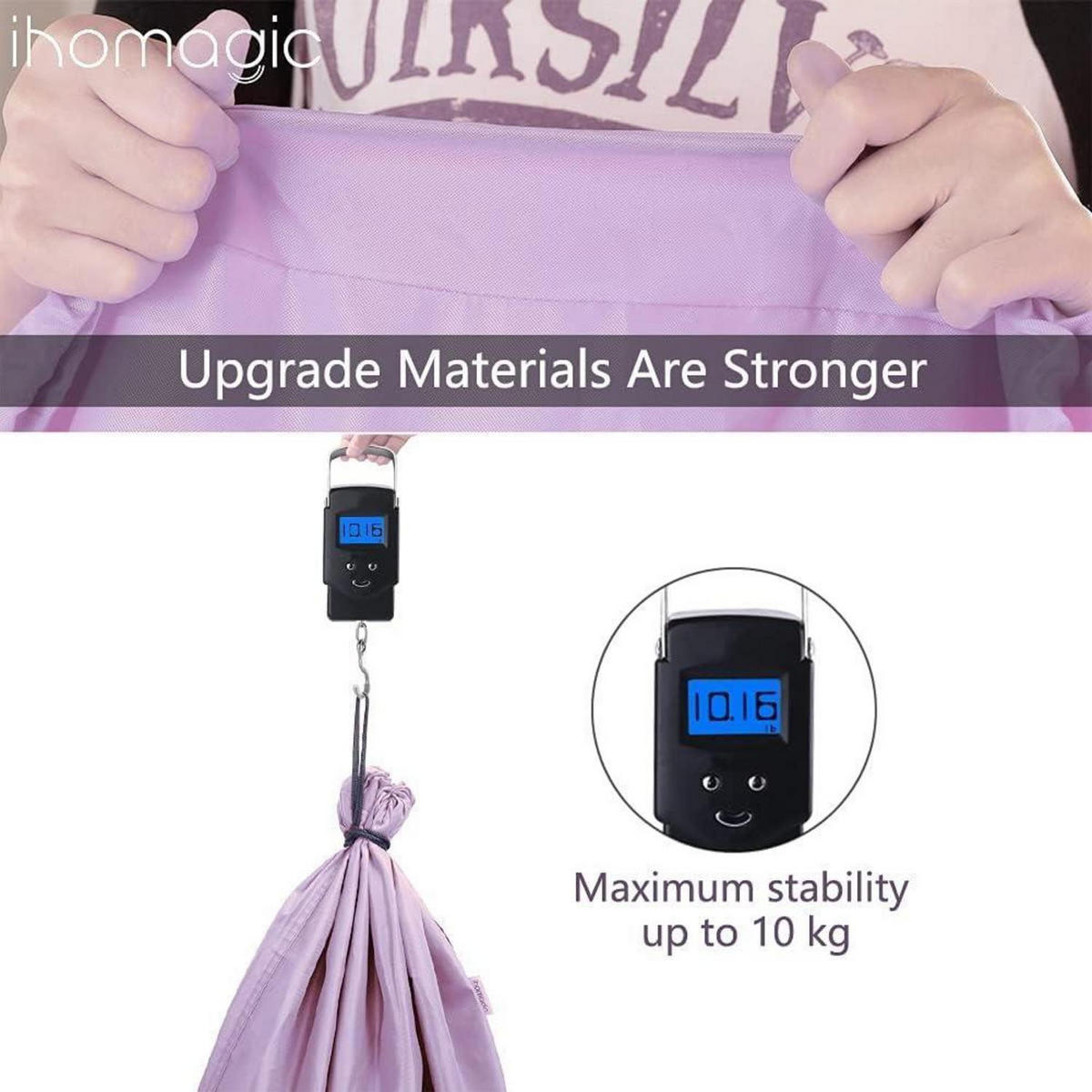 WÄSCHESACK 2-teiliges Set 120L Violett - Lila, Textil (66/92/66cm)