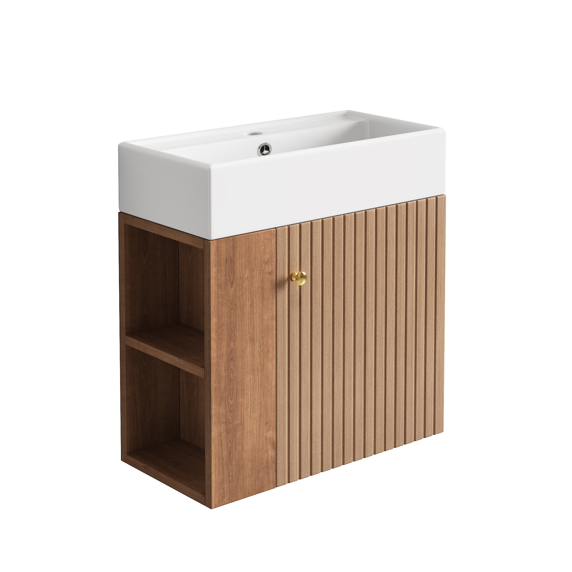 Parafta Home Badmöbel Braun 31x66x55 cm