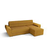 ECKSOFA L REBI L2 Poso 01 Rechts mit Schlaffunktion, Senfton, L-Form - Gelb, Textil (251/140cm)