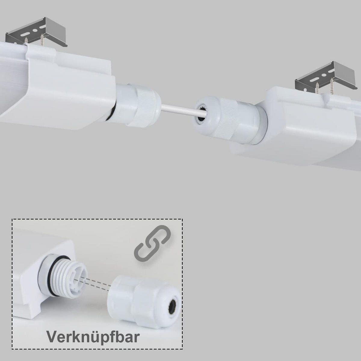 LED-DECKENLEUCHTE 120/5.1/3.1 cm - Weiß, Kunststoff (120/5.1/3.1cm) - Nettlife