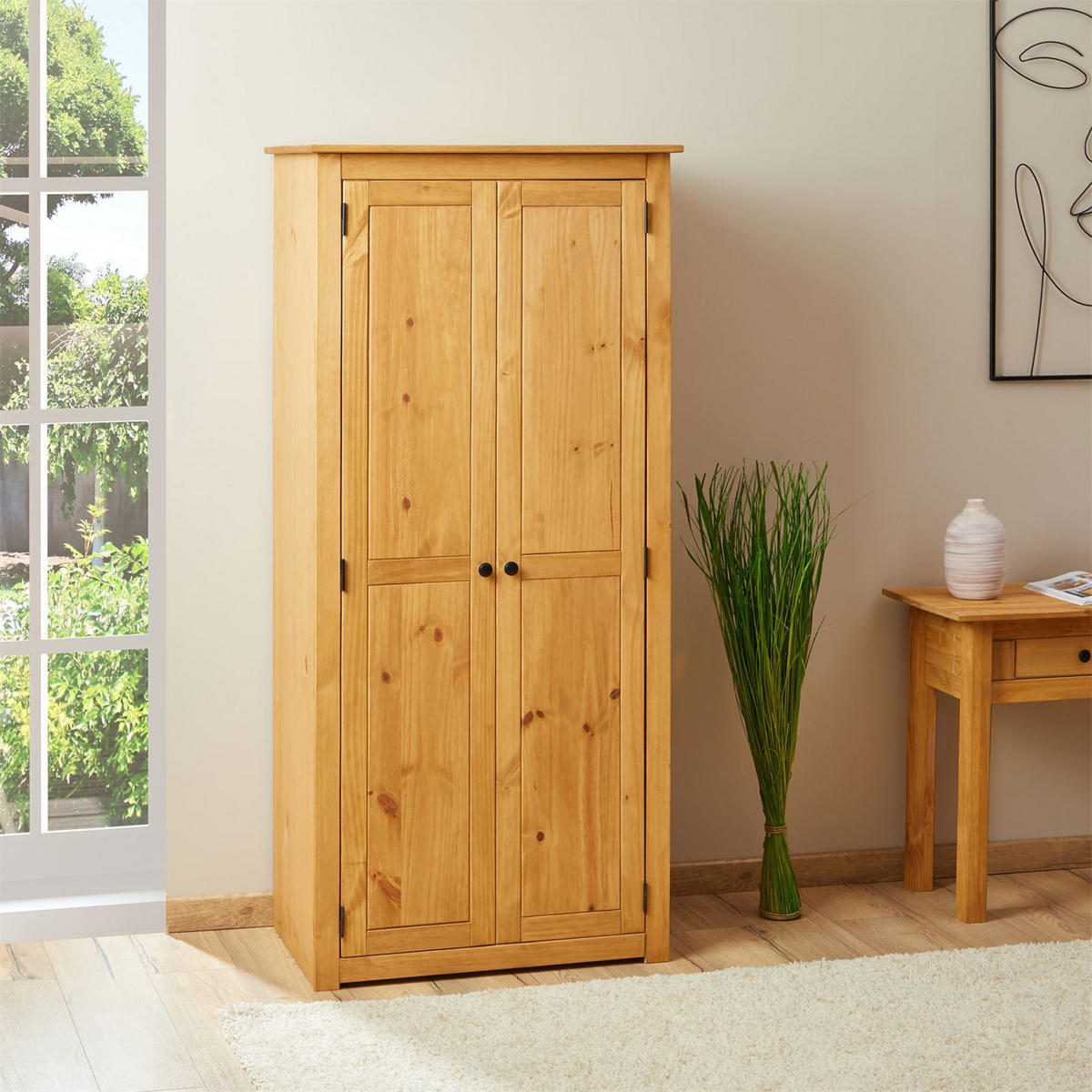 KLEIDERSCHRANK CANCUN - Kieferfarben, Holz (80/176/50cm) - CARO-Möbel