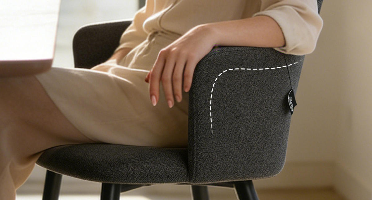 ESSZIMMERSTUHL 4er Set Haustierfreundlich in Grau - Grau, Textil (63/53/55cm) - Meubles Cosy