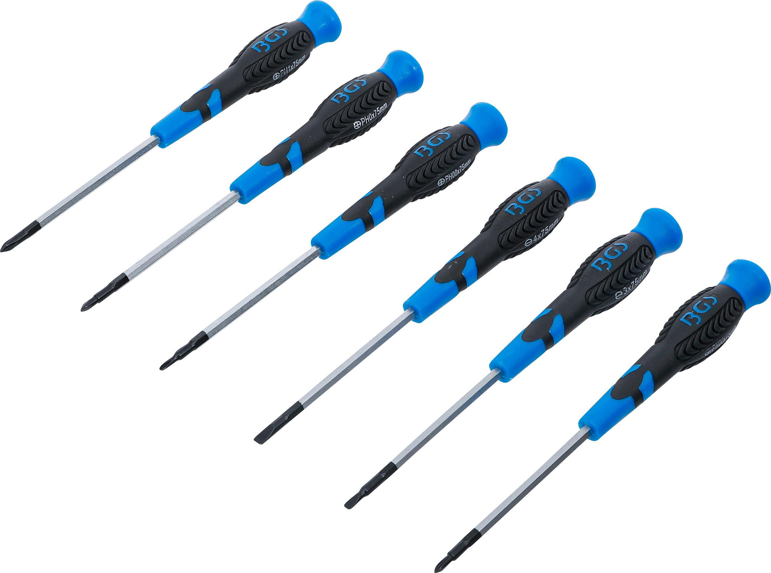 PRÄZISIONS-SCHRAUBENDREHER-SATZ | 6-TLG. - Multicolor, Kunststoff/Metall (1/1cm) - BGS technic