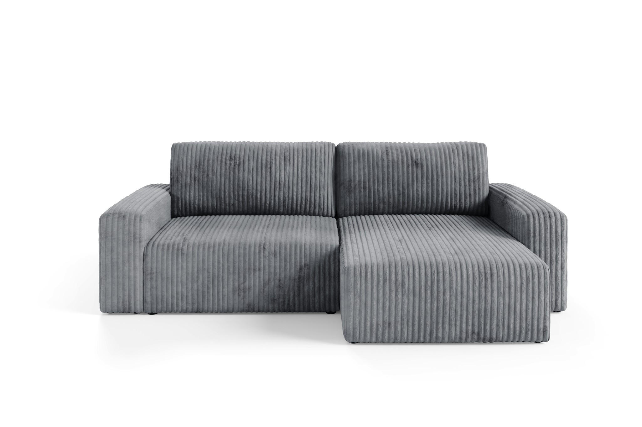 ECKSOFA Natalia - Grau, Holzwerkstoff/Textil (244/149cm) - Fun Möbel