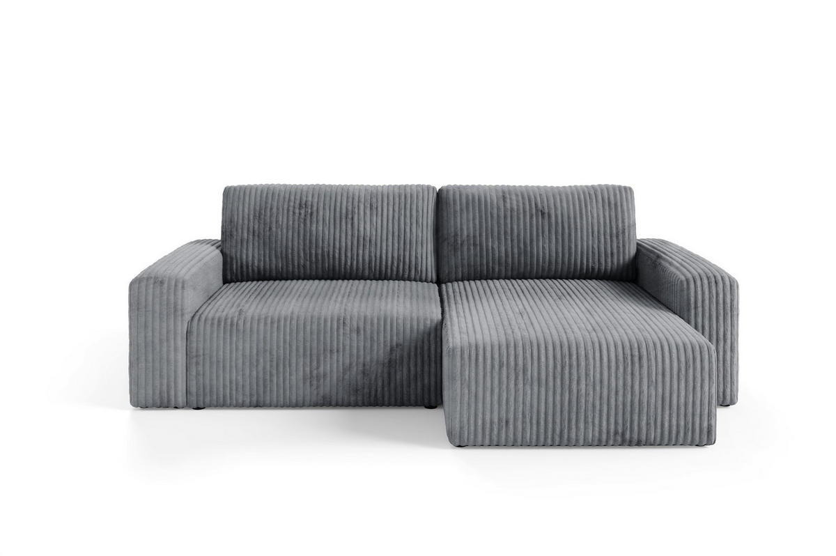 ECKSOFA Natalia - Grau, Holzwerkstoff/Textil (244/149cm) - Fun Möbel