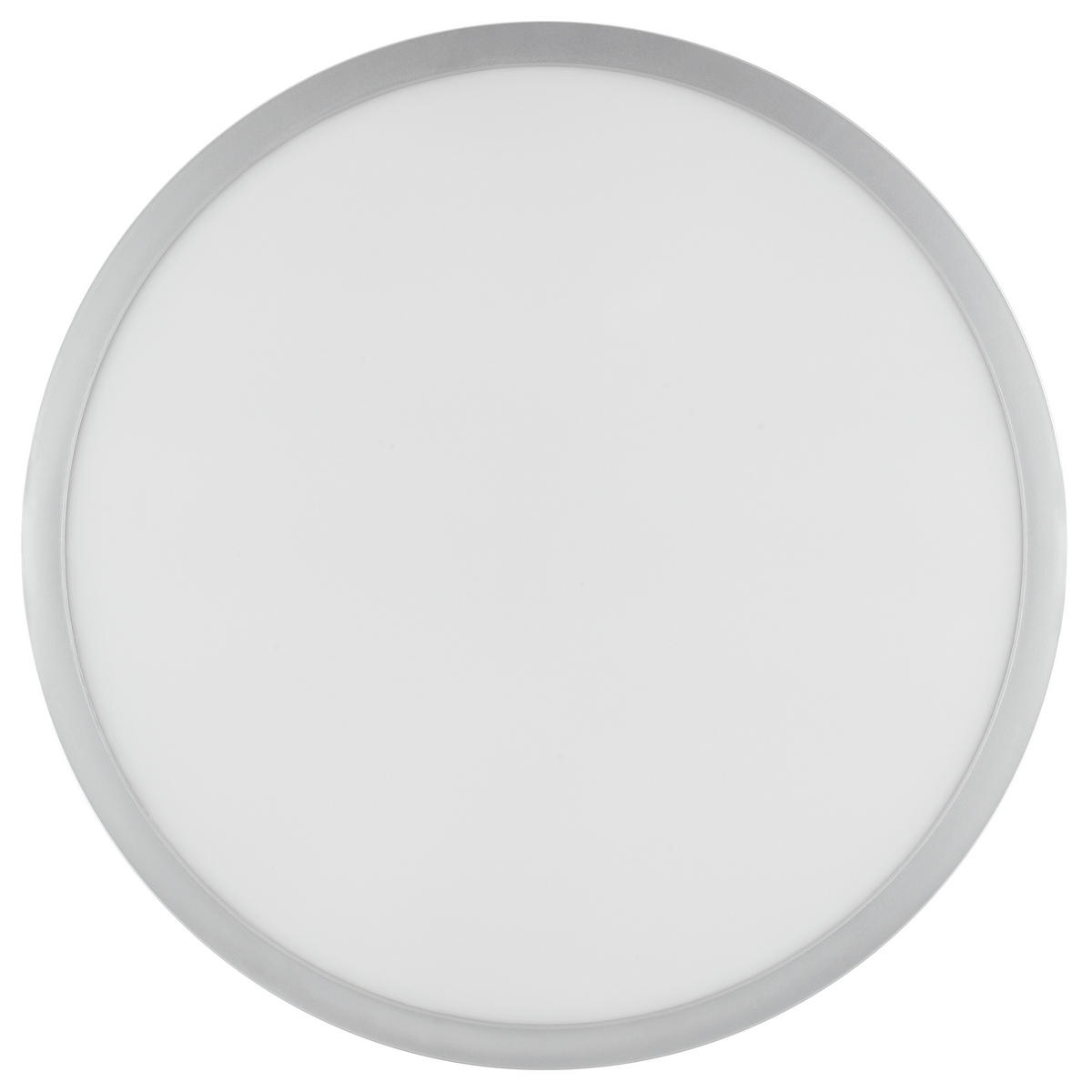 LED DECKENLEUCHTE Jade Silberfarben 37,5/37,5/3,1 cm - Silberfarben, Kunststoff (37.5/37.5/3.1cm) - Brilliant