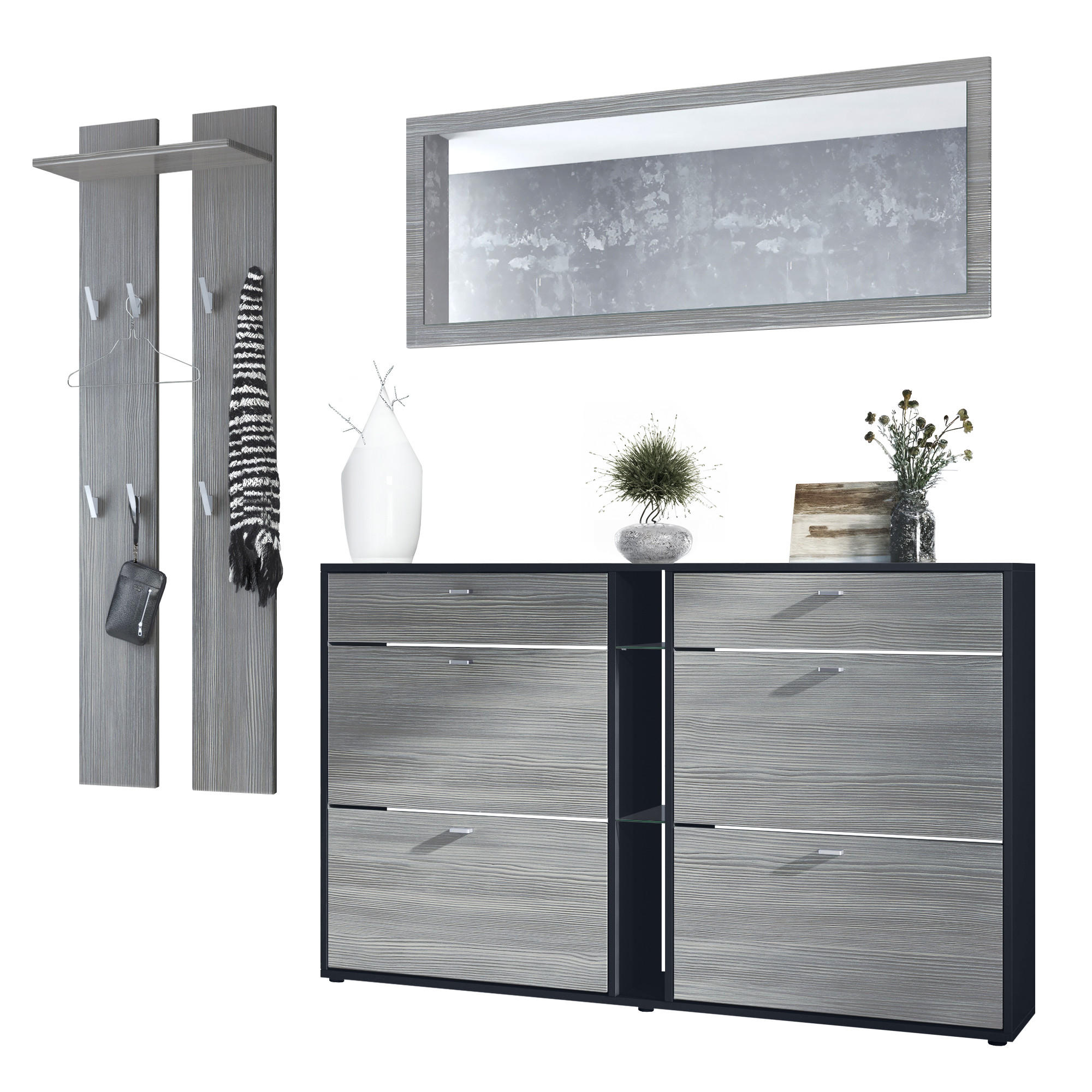 GARDEROBE Orlando Avola-Anthrazit - Anthrazit, Holzwerkstoff (215/210/28cm) - Vladon