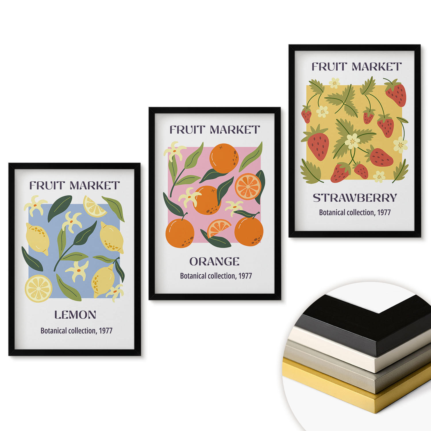 ArtPrintCave Wandbilder Schwarz 40x60 cm