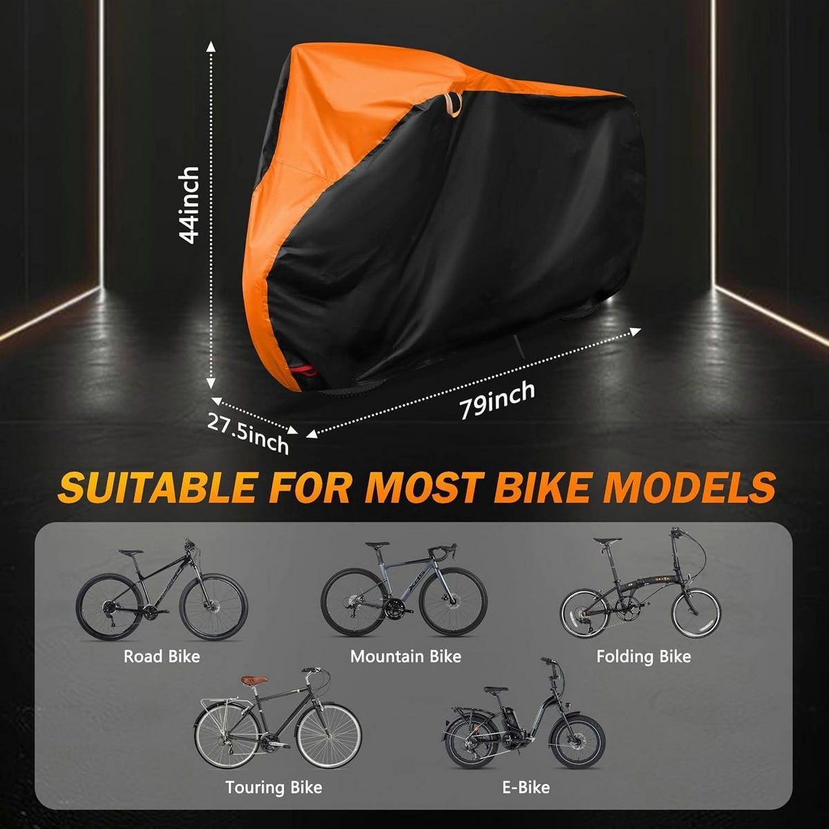 FAHRRADABDECKUNG aus 210T Oxford, wasserdicht - Multicolor, Textil (70/200/110cm)