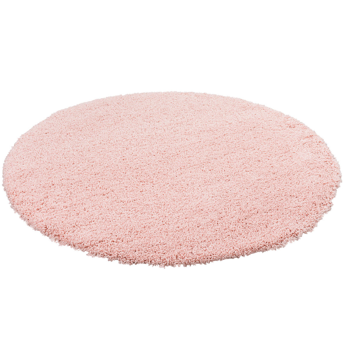 HOCHFLOR LANGFLOR SHAGGY TEPPICH LUXURY RUND - Rosa, Textil (80/80cm) - Pergamon
