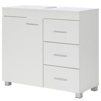 WASCHBECKENUNTERSCHRANK mit Schublade - Weiß - Weiß, Holzwerkstoff (70/64/30cm) - home24