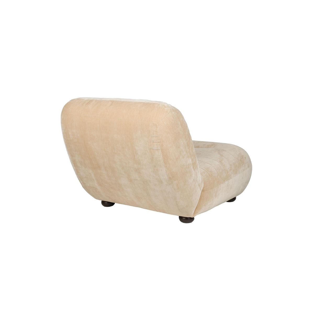 SESSEL Wyatt Samt Beige - Beige, Kunststoff (87/70.5/101cm) - Dutchbone