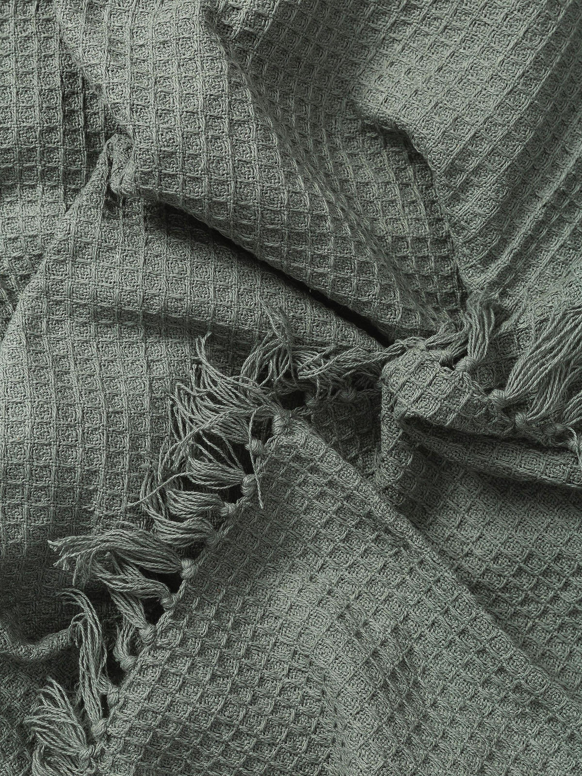 BAUMWOLLDECKE Amalia Hellgrün 125x150 cm - Hellgrün, Textil (125/150cm) - benuta Pure