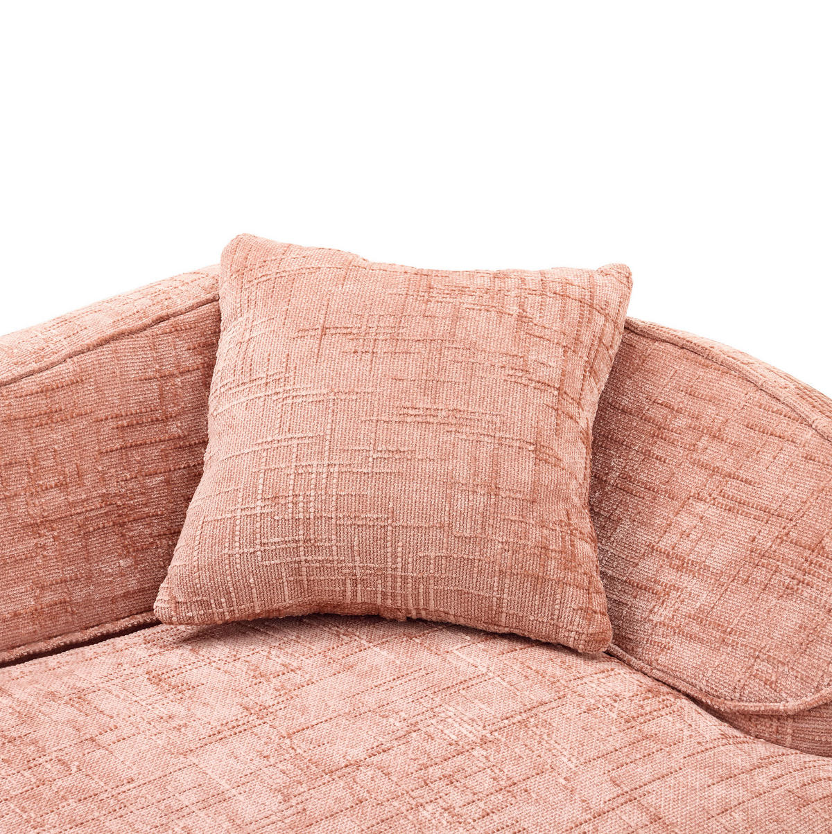 SOFA Zweisitzer gebogen Pink - Pink, Kunststoff (170/65/84cm) - Meubliv